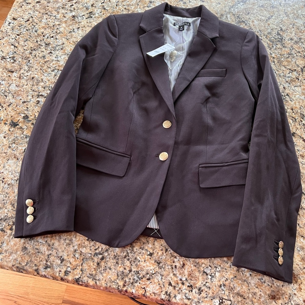 NWT J. Crew Mercantile Blazer Business Casual Quiet Luxury Dark Academia size 0 - Picture 2 of 8
